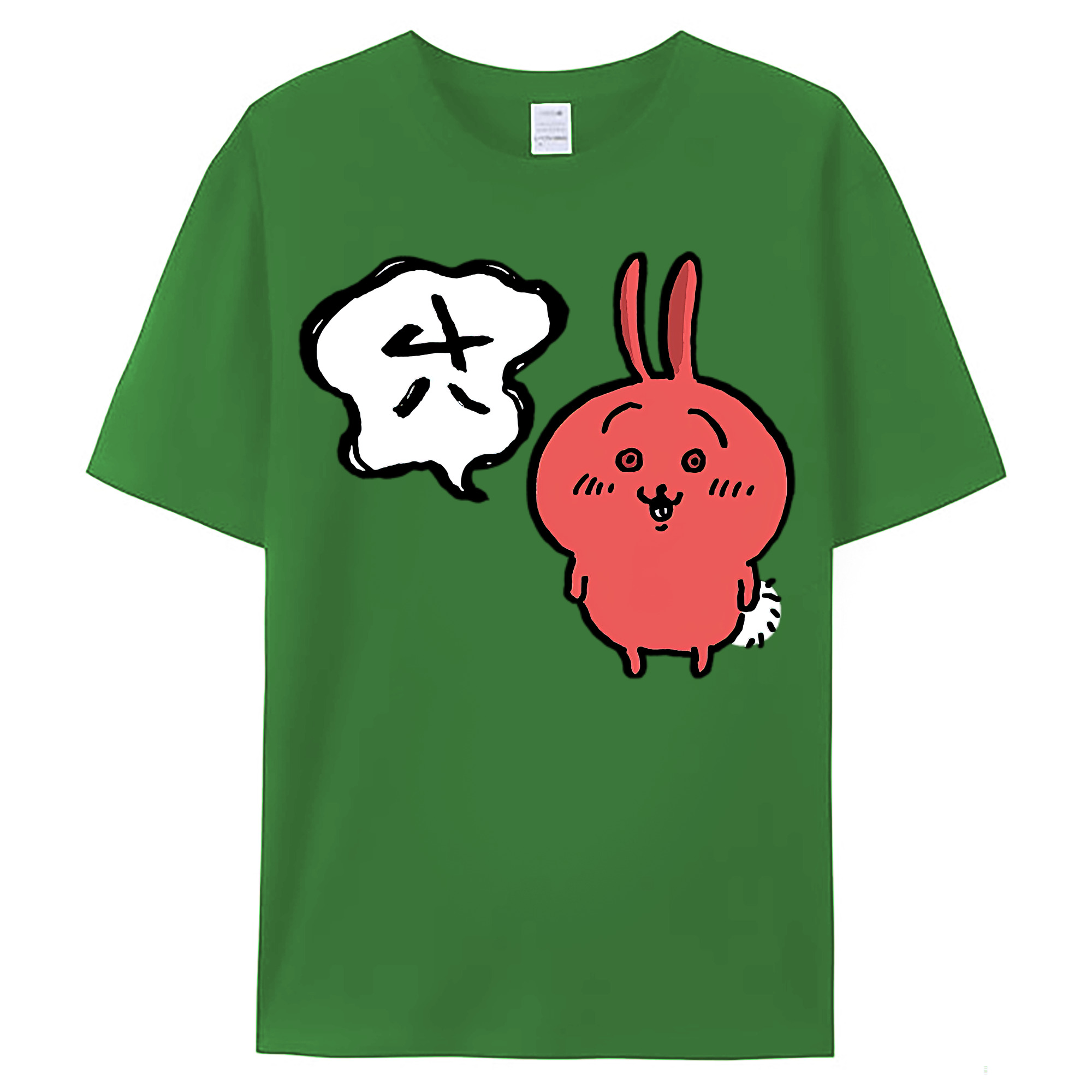 （画像用） ちいかわ ハチワレ Chii-kawa hachiware レディースカジュアルプリントTシャツ（綿100％）